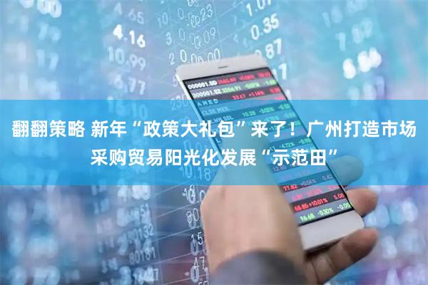 翻翻策略 新年“政策大礼包”来了!广州打造市场采购贸易阳光化发展“示范田”