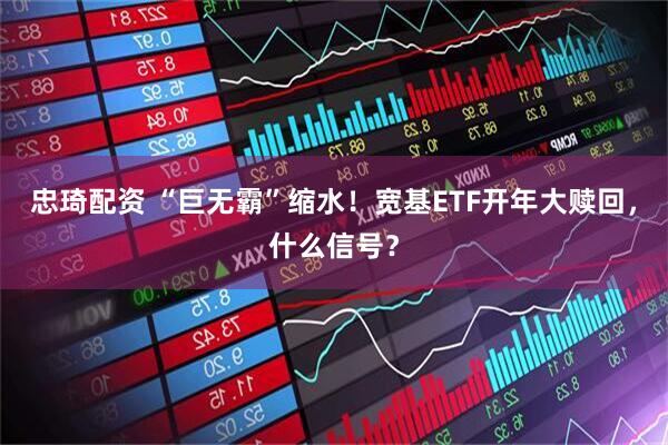 忠琦配资 “巨无霸”缩水!宽基ETF开年大赎回,什么信号?